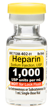 Heparin Sodium Injection, USP 1,000 USP units per 1 mL 